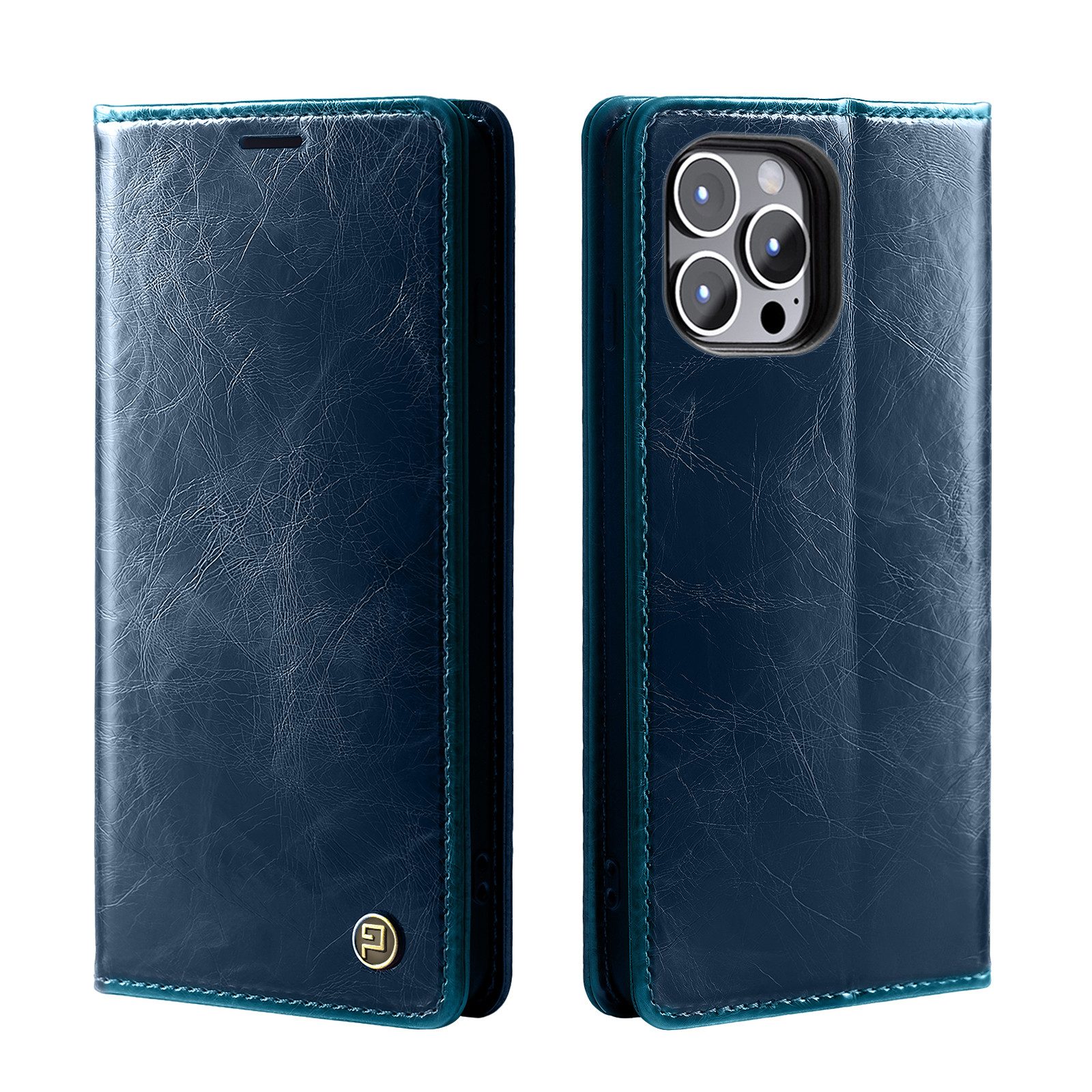 Tec-Expert Handyhülle Tasche Hülle für Apple iPhone 15 Pro Max 6.7 Zoll, 6.7, Cover Klapphülle Case mit Kartenfach RFID Schutz aufstellbar