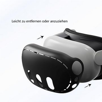 Tadow Meta Quest 3 VR-Konsole Silikonhülle,Silikon-Schutzhülle Virtual-Reality-Brille