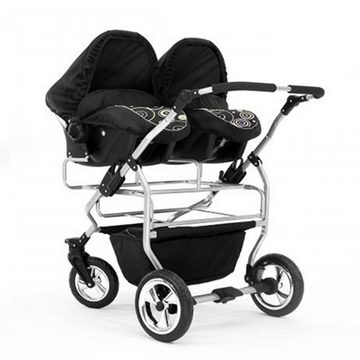 Elcar Zwillings-Kombikinderwagen Duo 5 in 1 inkl. Sportsitze, Autositze und Isos in 20 Farben