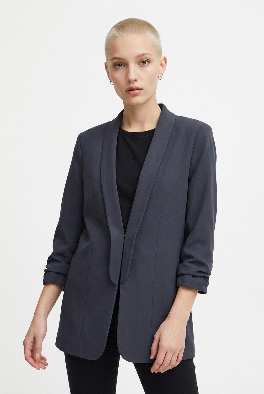 Pieces Blusenblazer PCBOSELLA 3/4 BLAZER NOOS Materialmix, regular fit