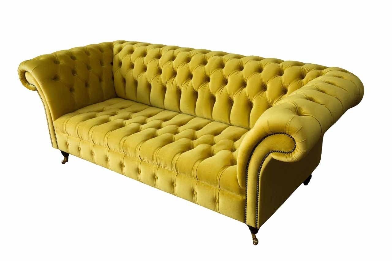 Sofa Textil Neu, Made 3 Europe Couch Sitzer Chesterfield Sofa Couchen Stil JVmoebel In Stoff Polster