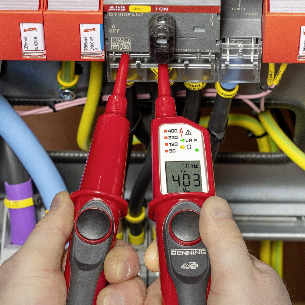 Benning Spannungsprüfer Benning DUSPOL digital Zweipoliger Spannungsprüfer CAT III 1000 V, CA, (DUSPOL digital)