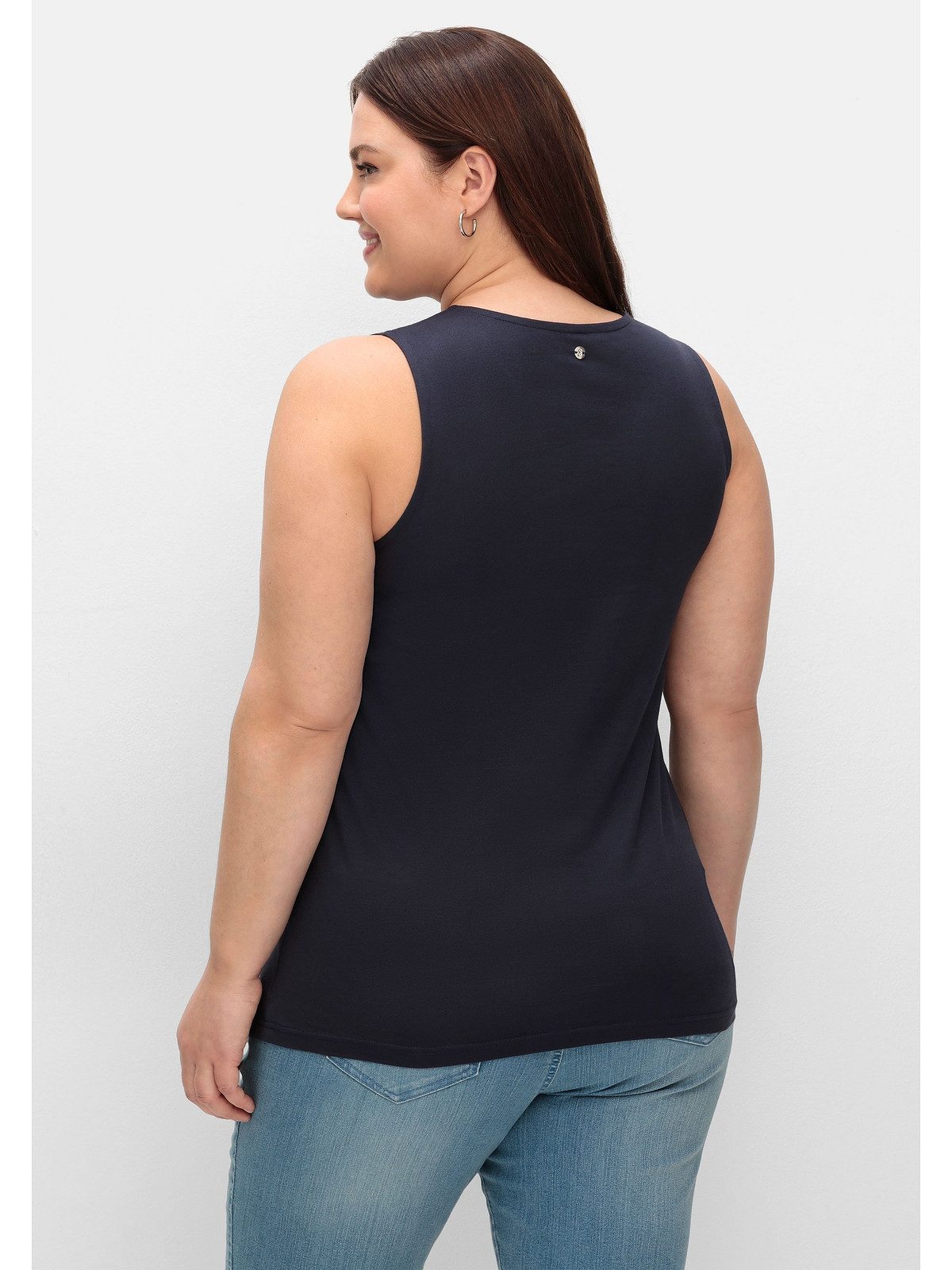 Sheego Tanktop Große Größen mit doppellagigem Vorderteil