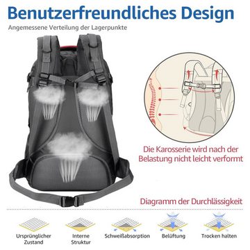 NULSTA Tourenrucksack Trekkingrucksack 60 Liter Wanderrucksack Reiserucksack für Reisen, Rucksack Herren Große Pack wasserdichte