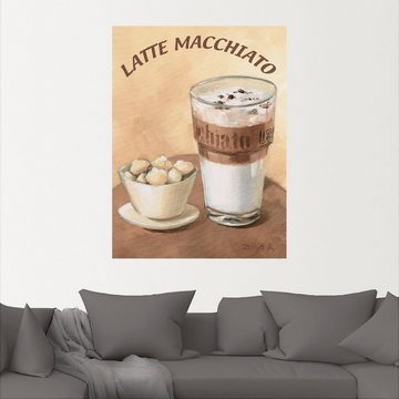 Artland Wandbild Latte Macchiato, Getränke (1 St), als Leinwandbild, Poster, Wandaufkleber in verschied. Größen