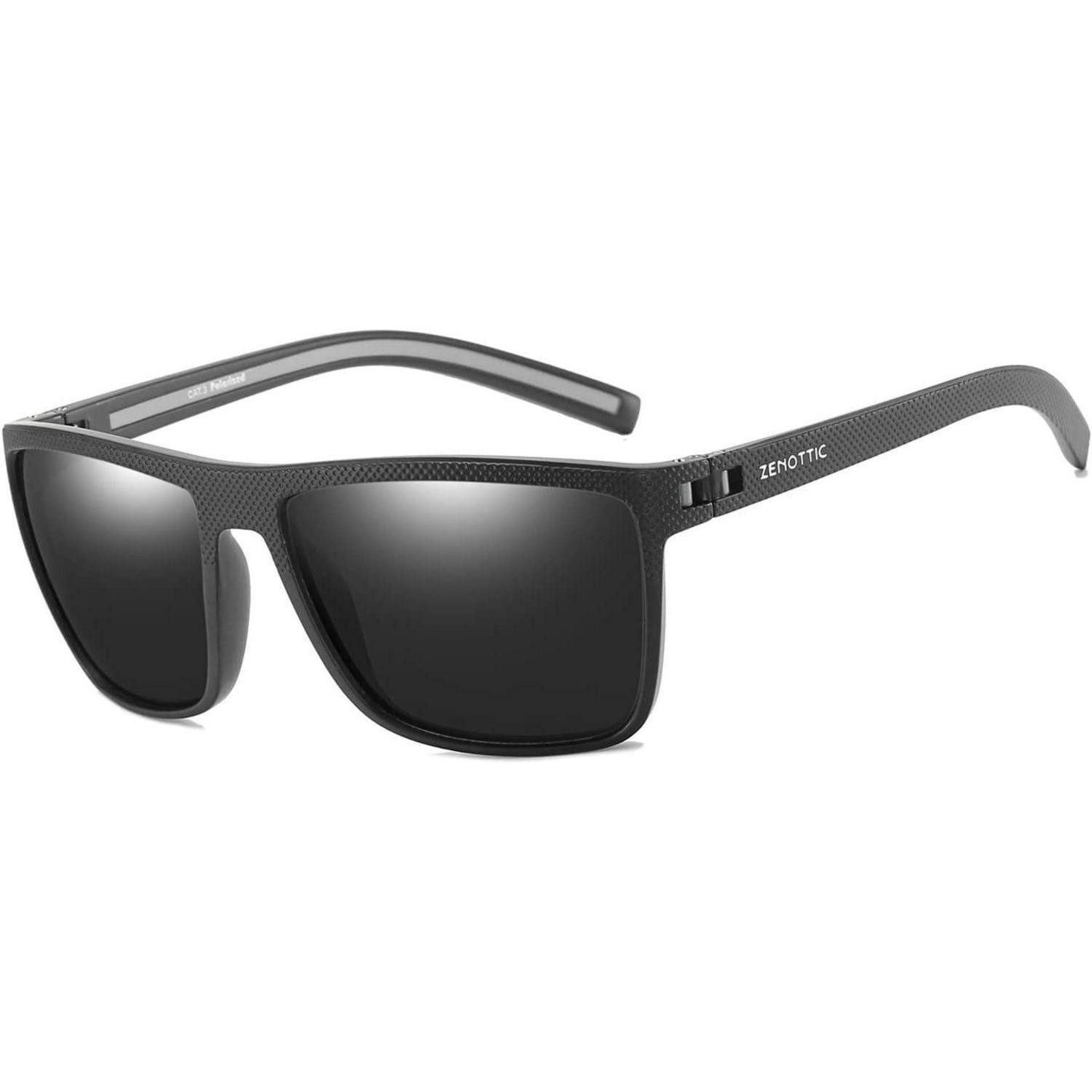 Sonnenbrille Sonnenbrille Polarisierte Herren C02 Schwarzer Rahmen Schwarze Linse