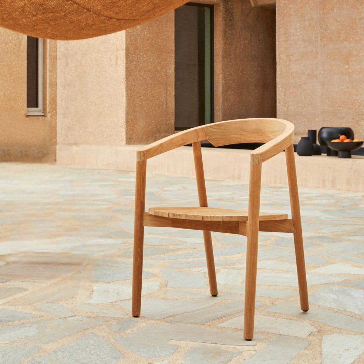 Tikamoon Gartenstuhl Gartenstuhl Francia aus massivem Teakholz