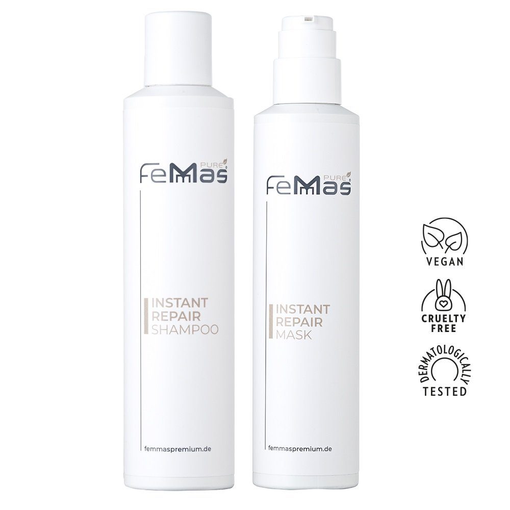 Femmas Premium Haarshampoo Femmas Pure Instant Repair Shampoo 200ml & Instant Repair Mask 200ml