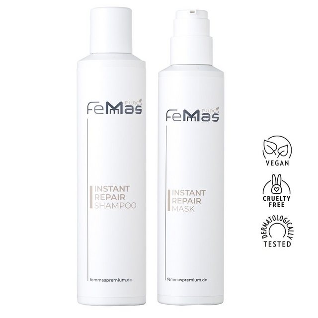 Femmas Premium Haarshampoo Femmas Pure Instant Repair Shampoo 200ml & Instant Repair Mask 200ml
