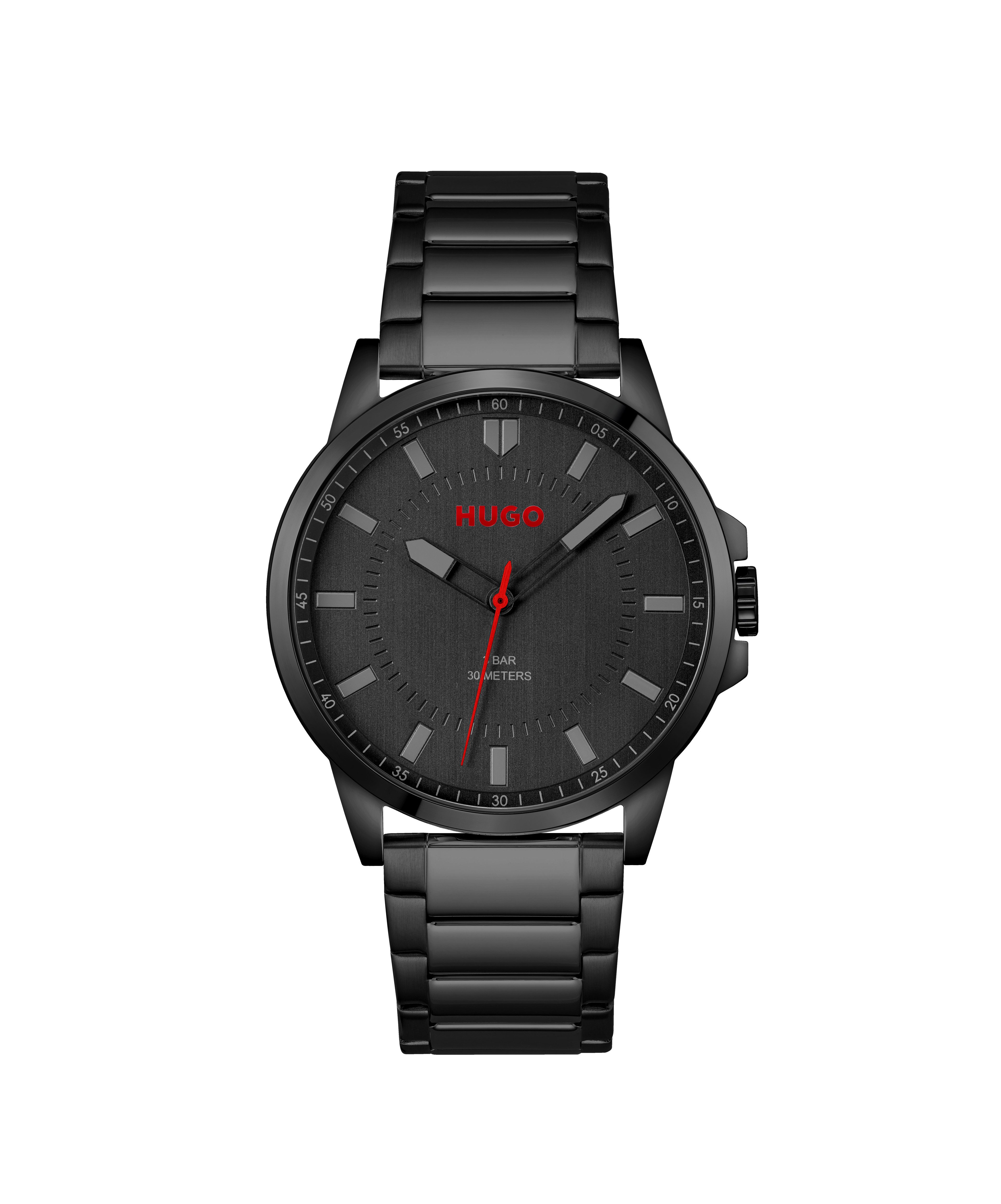 HUGO Quarzuhr #FIRST 1530187, Armbanduhr, Herrenuhr, Mineralglas, Edelstahlarmband