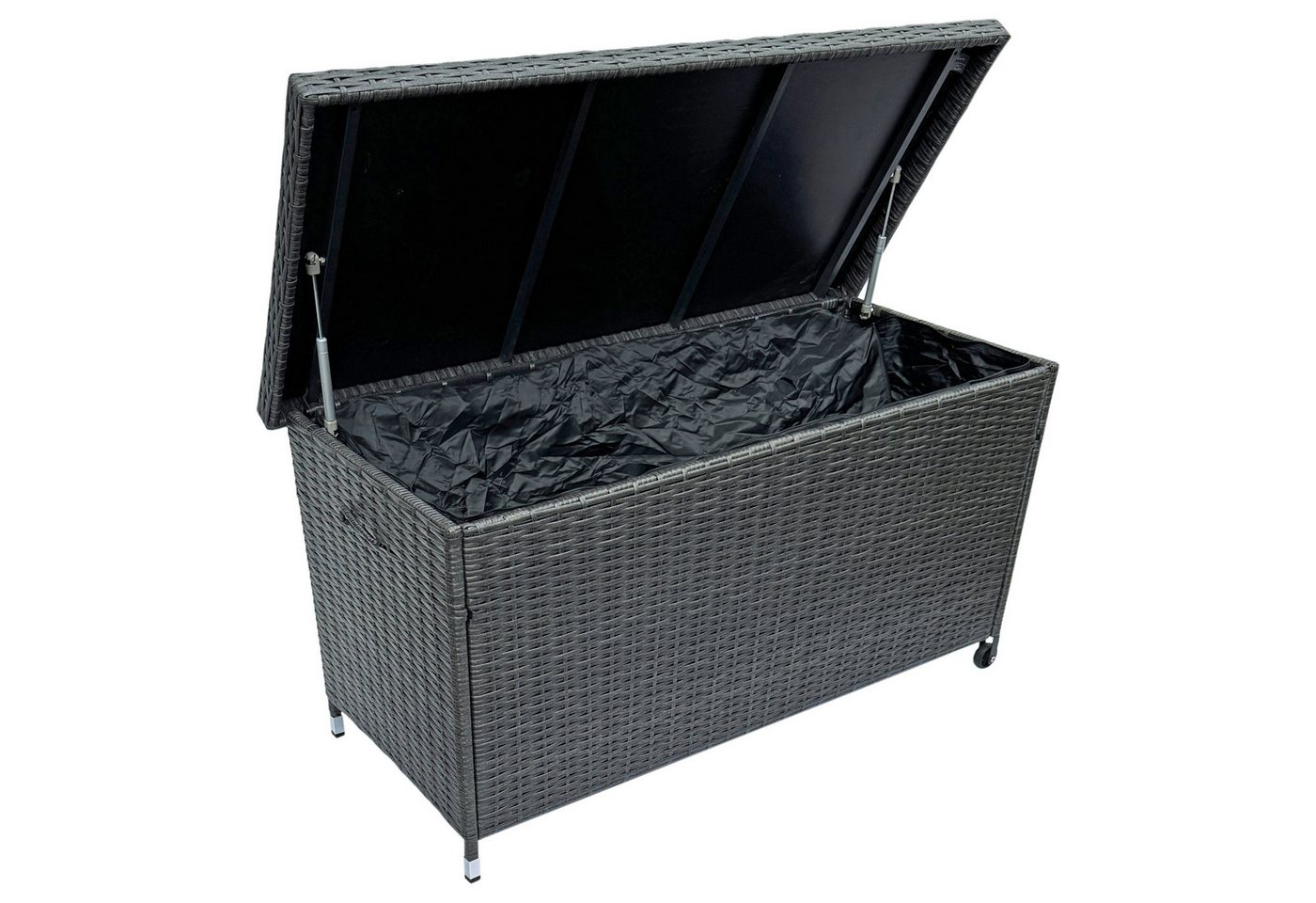 Thumbnail - belavi Auflagenbox Polyrattan Auflagenbox ca. 121 x 60 x 56 cm, wasserdicht, Kissenbox Rattan-Optik, ca. 121x60x56 cm, 2...