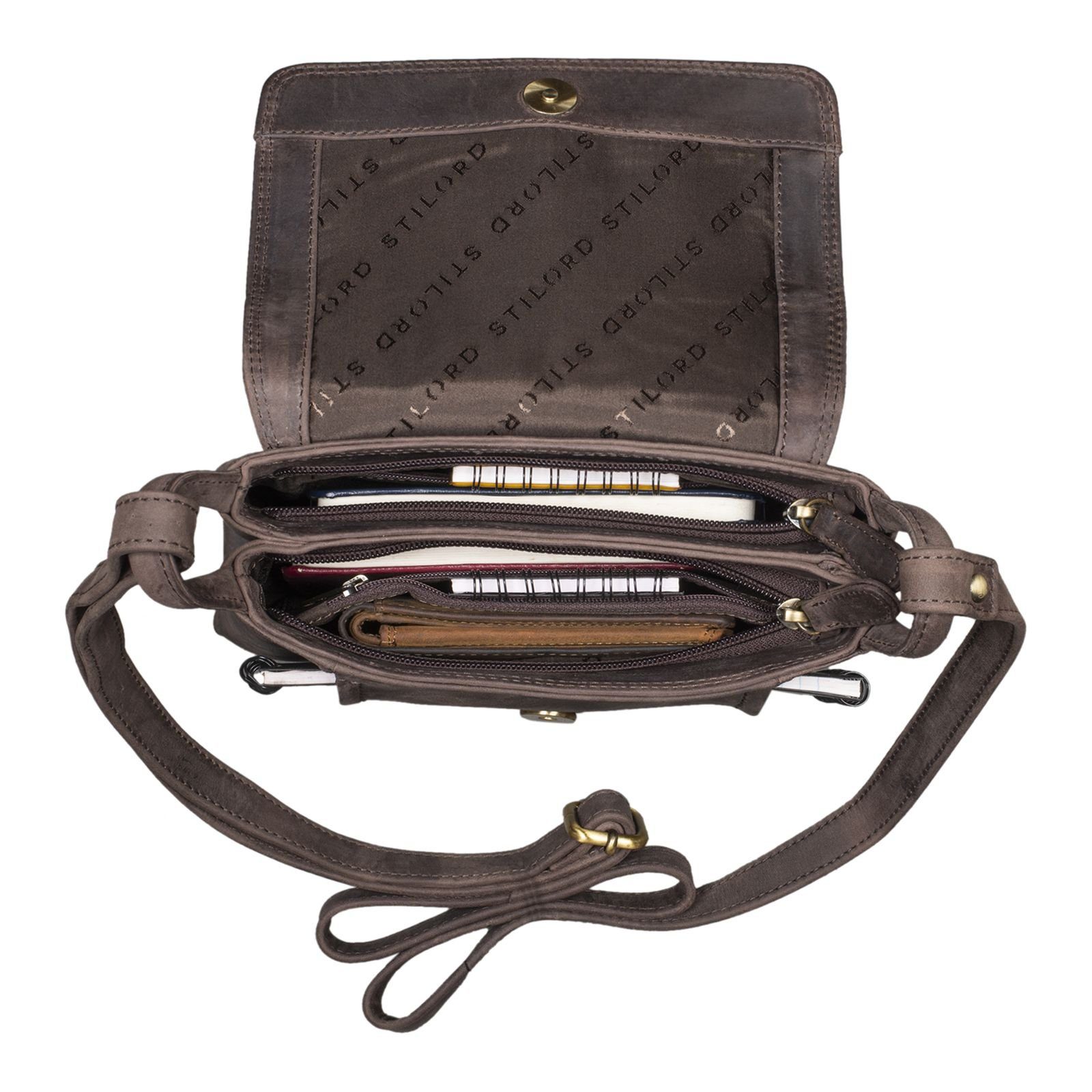 STILORD Handtasche "Alessia" Kleine Lederhandtasche Damen