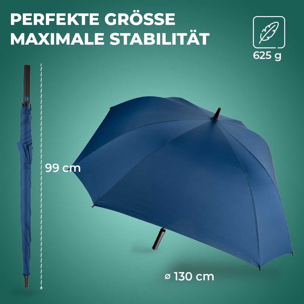 Langenberg Stockregenschirm LANGENBERG Stockschirm sturmfest [Ø130 cm Spannweite] Automatik, ☑ Windproof-Funktion