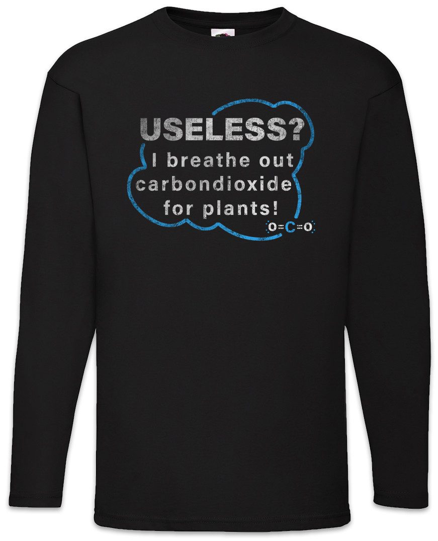 Langarmshirt Useless Carbondioxide Langarm T-Shirt Co2 Comedy Umweltschutz Vegan