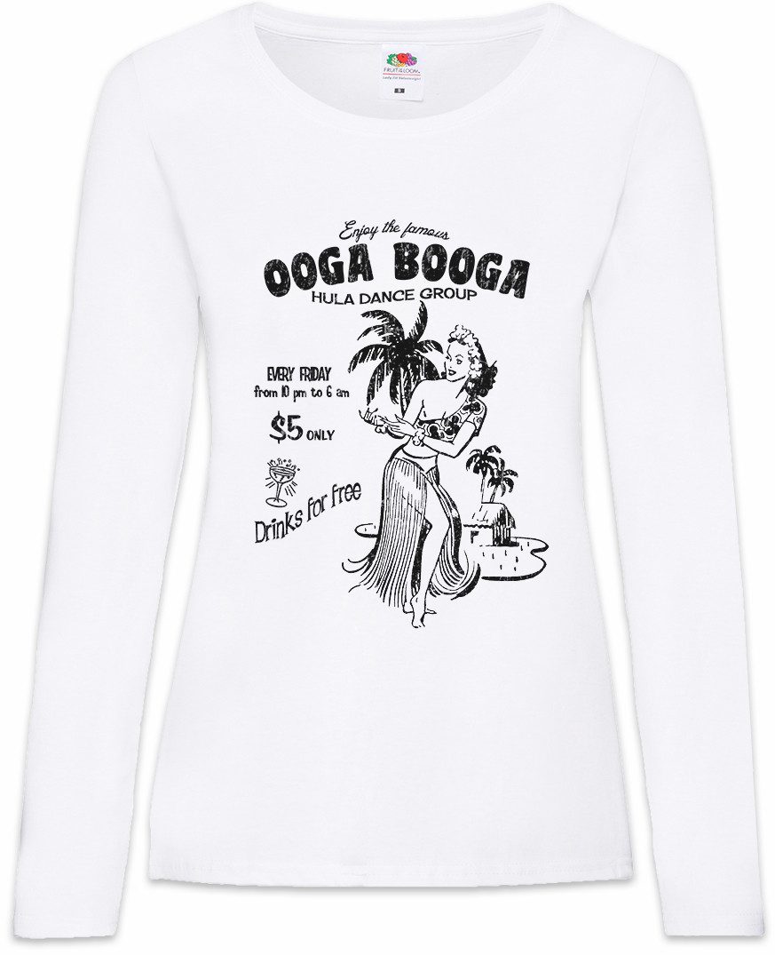 Langarmshirt Ooga Booga Hula Girl Damen Langarmshirt Aloha Island Tiki Strand