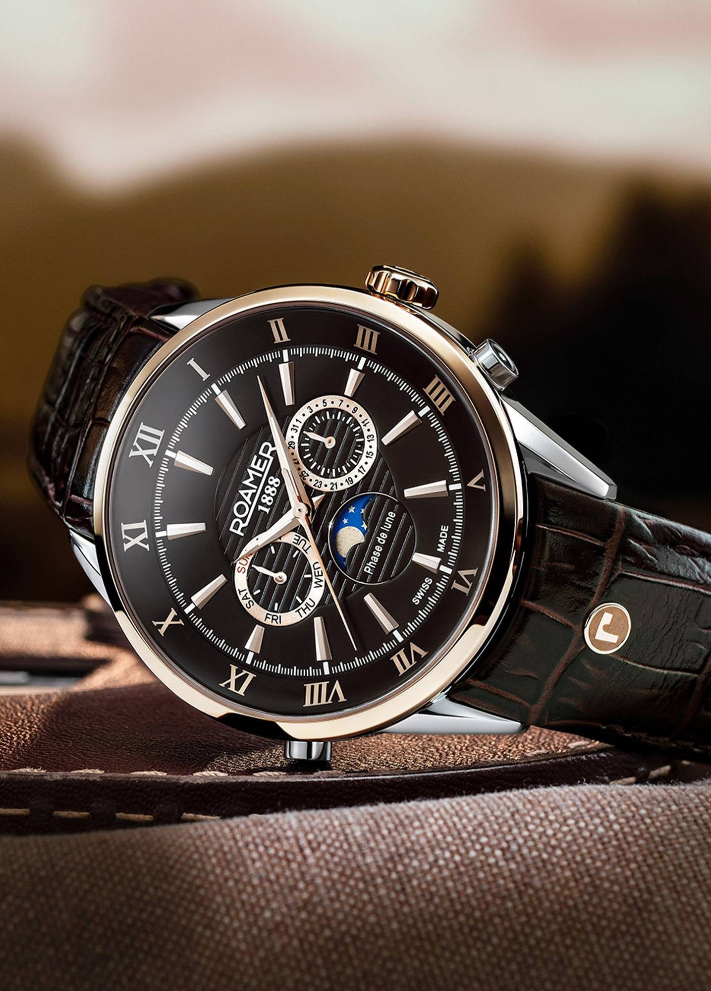 Roamer Schweizer Uhr Superior Moonphase