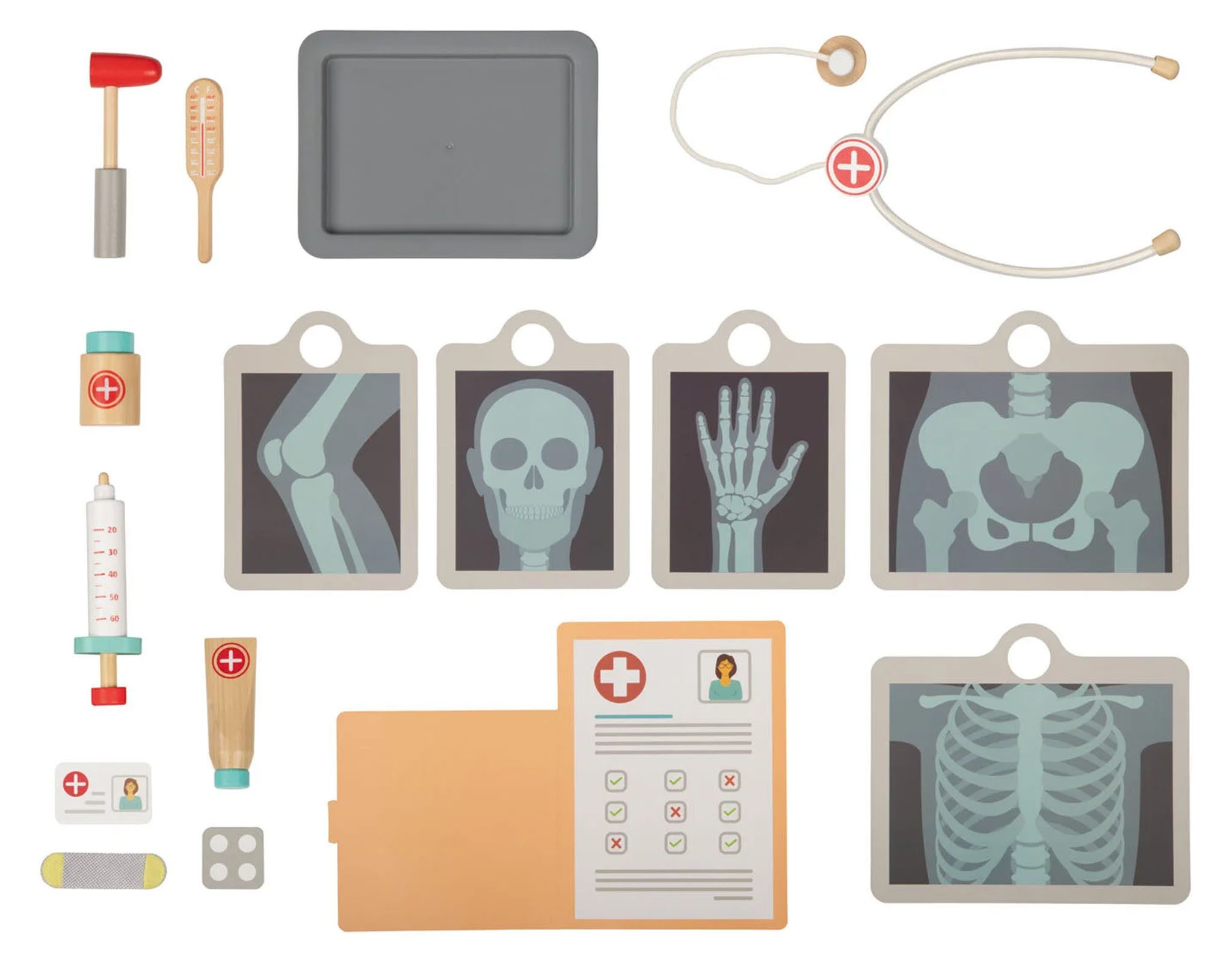 Playtive Spielzeug-Arztkoffer Playtive Arztpraxis Spielzeugpraxis mit Blutdruckmonitor & Waschbecken