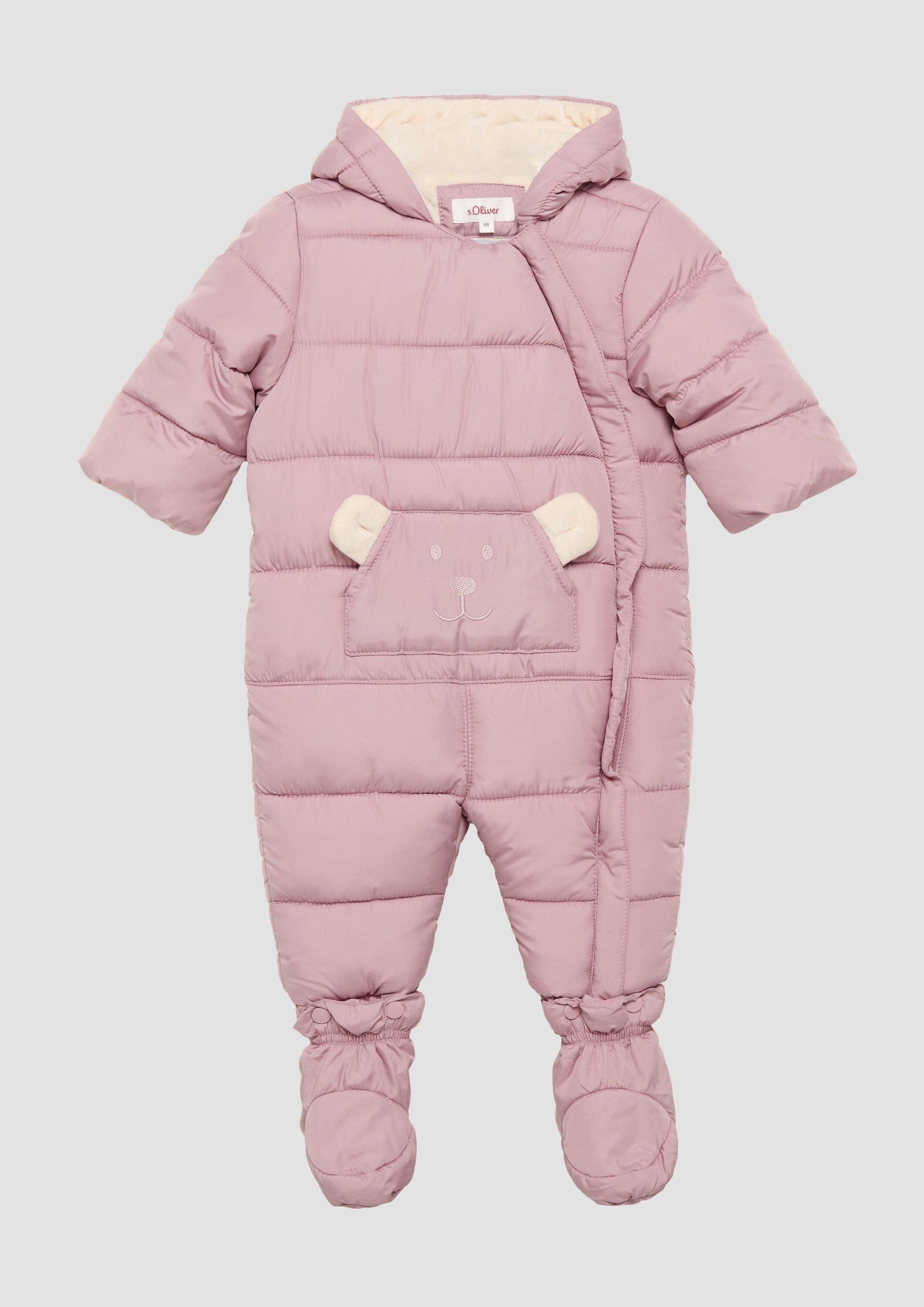 s.Oliver Jumpsuit Overall Schneeanzug mit abnehmbaren Füsschen und samtigem Fleecefutter