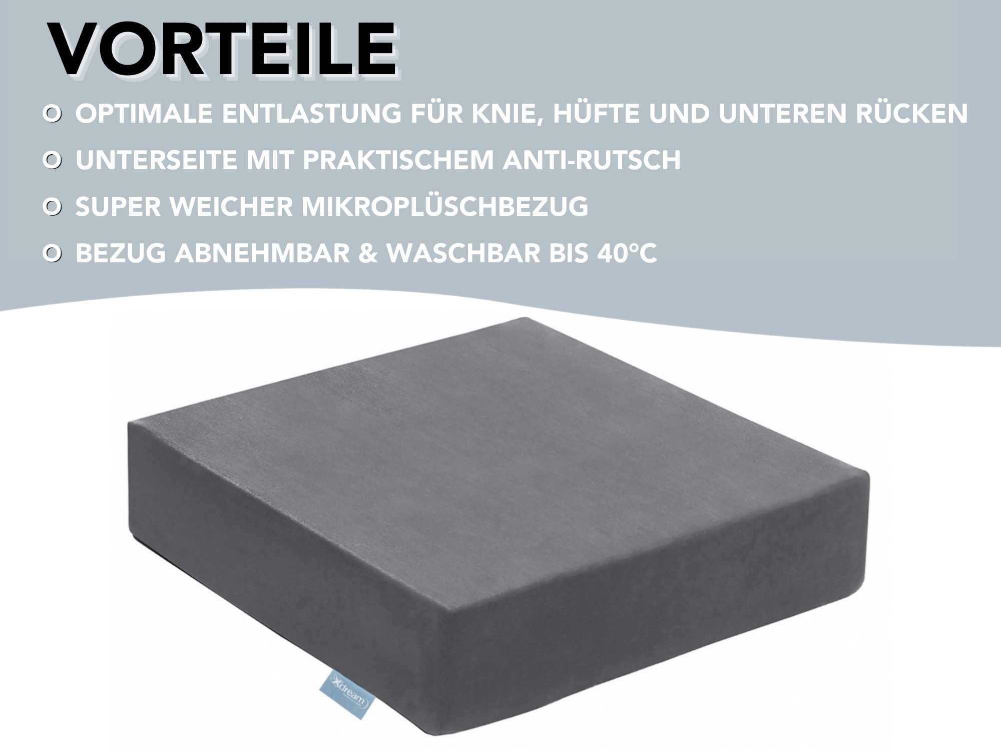 XDREAM Sitzkissen Sitzerhöhung, Aufstehkissen, Aufstehhilfe, formstabiles K günstig online kaufen