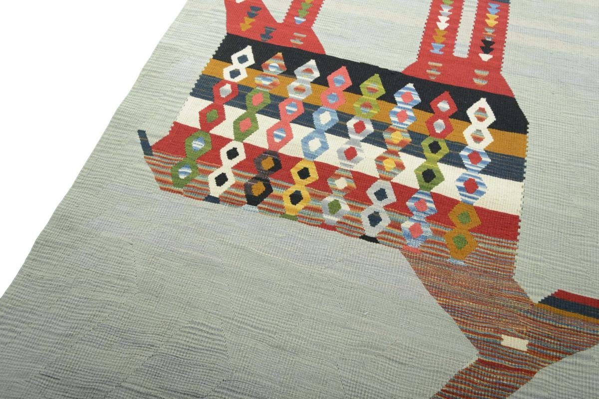 Orientteppich Kelim Fars 132x208 Handgewebter Perserteppich, 4 Höhe: rechteckig, / Orientteppich Nain Trading, mm