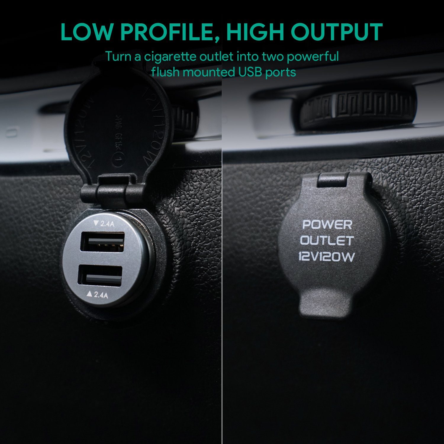 Auto Zigarettenanzünder Dual-Port 4.8A Auto-Adapter, NAIPO USB