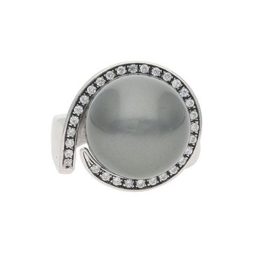 JuwelmaLux Fingerring JuwelmaLux Ring 925/000 Sterling Silber mit synth. Zirkonia und Perlim (kein Set, 1-tlg)