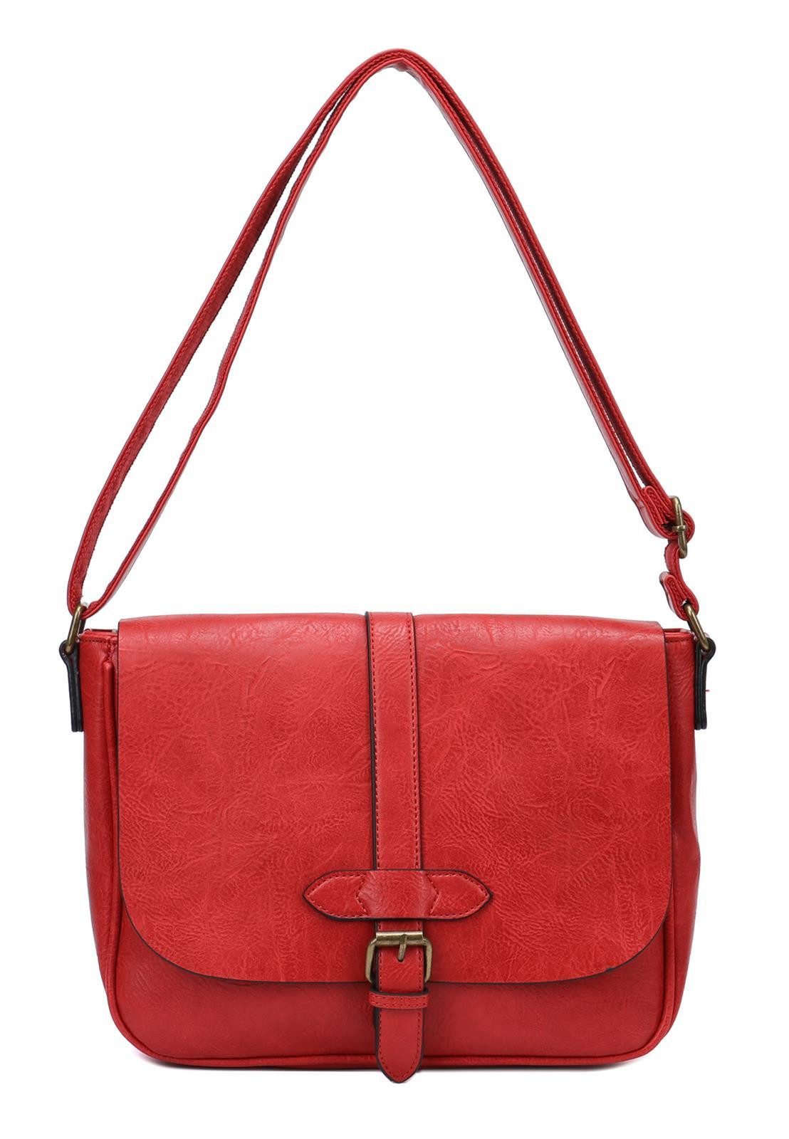 Schultertasche Damen Tasche Messenger Crossbody Überschlagtasche Tablet Shopper