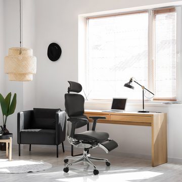 hjh OFFICE Drehstuhl Luxus Chefsessel ERGOHUMAN PLUS LEGPRO I L Leder (1 St), Bürostuhl ergonomisch