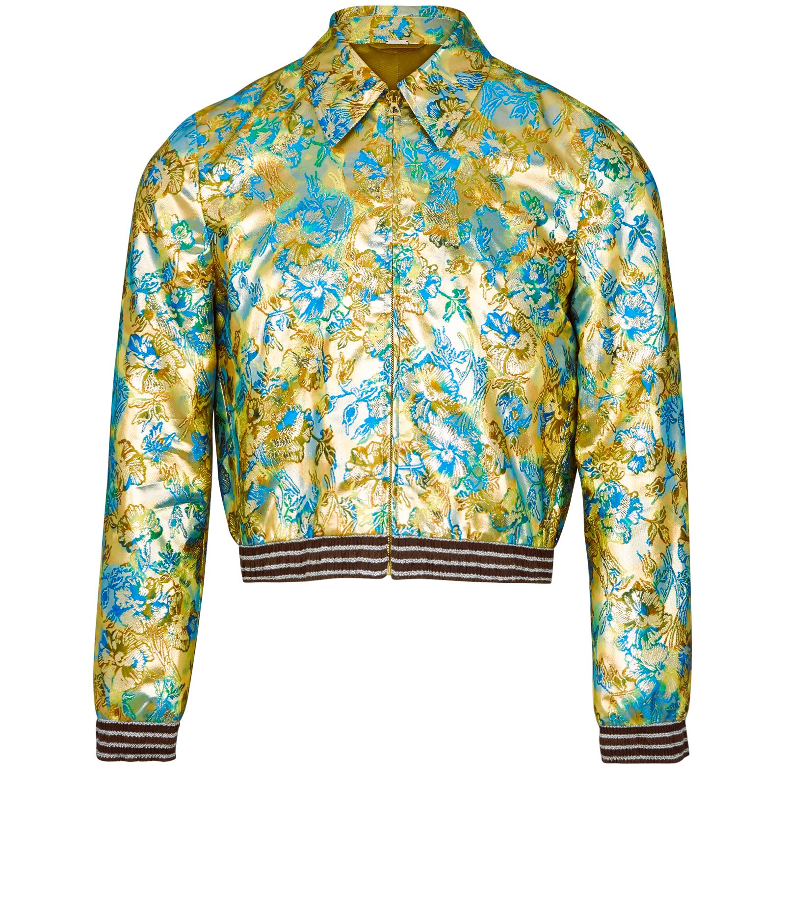 GUCCI Kurzjacke GUCCI PARADE LOVE JACKET, Gucci Herren Sommer Jacke, Gold mit Stehkragen