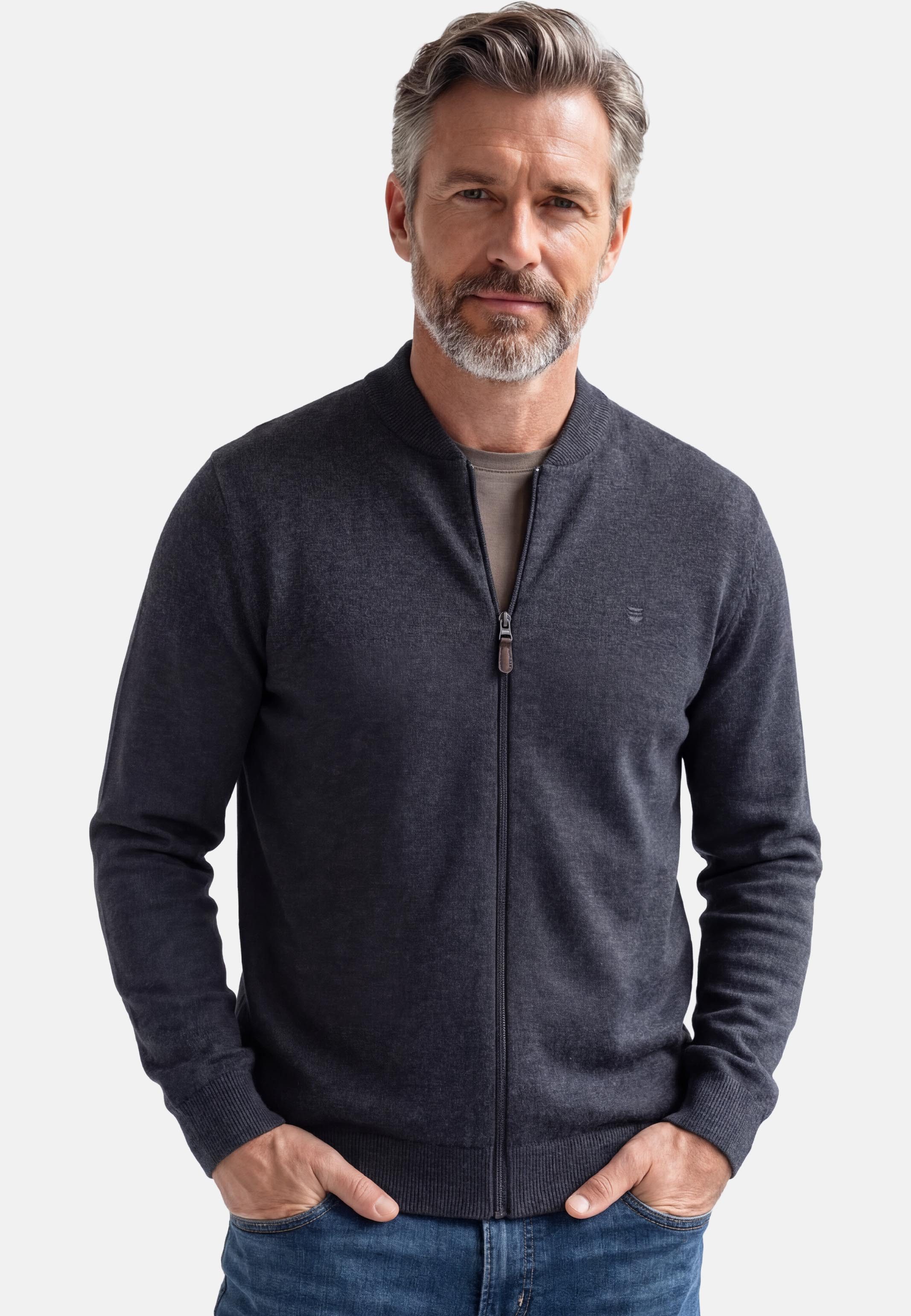 Redmond Strickjacke Basic (1-tlg) Strickjacke - Baumwolle - Atmungsaktiv - Weicher Feinstrick