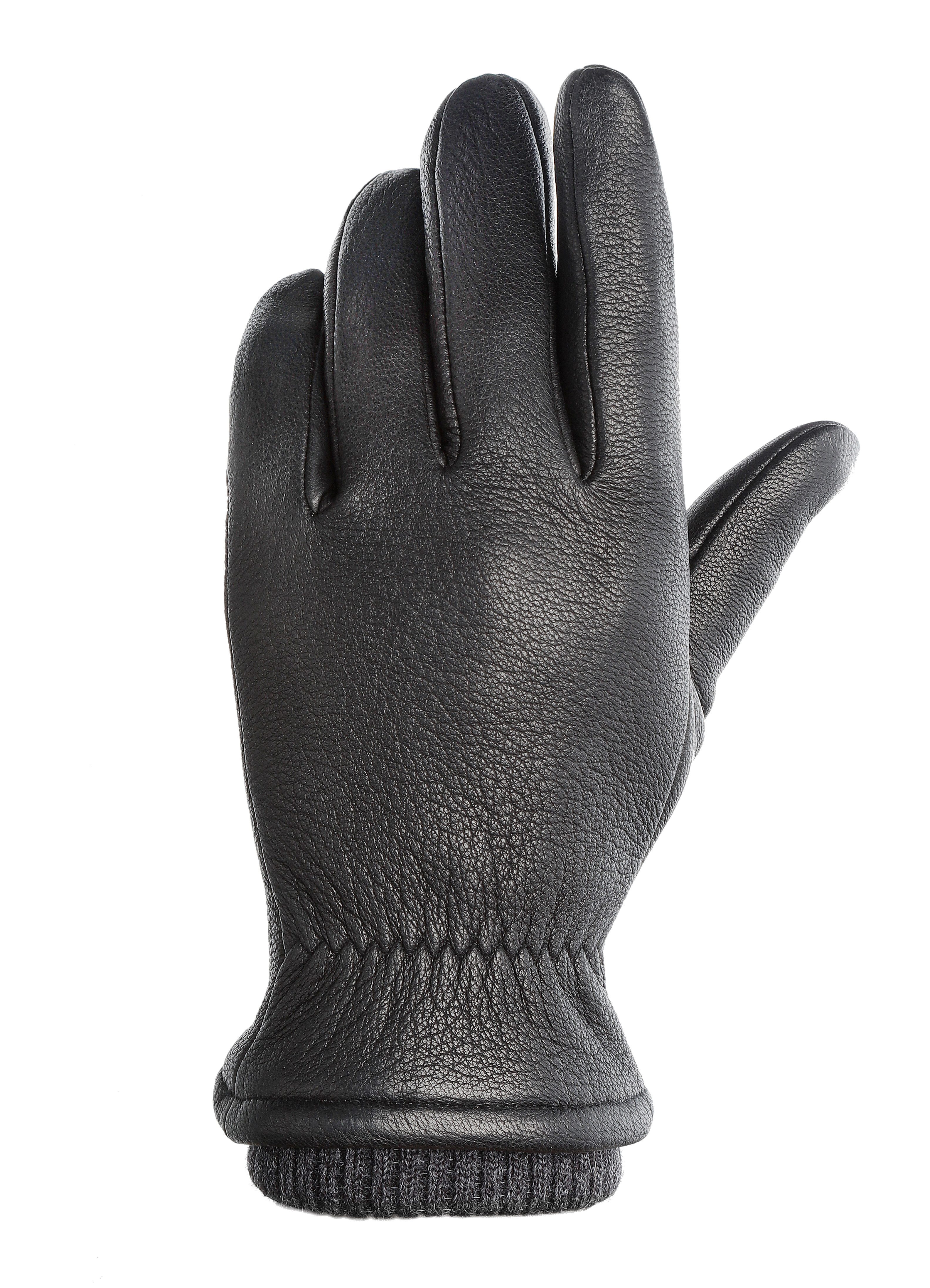 PEARLWOOD Lederhandschuhe SOHO (1 Paar) Strickbündchen, günstig online kaufen