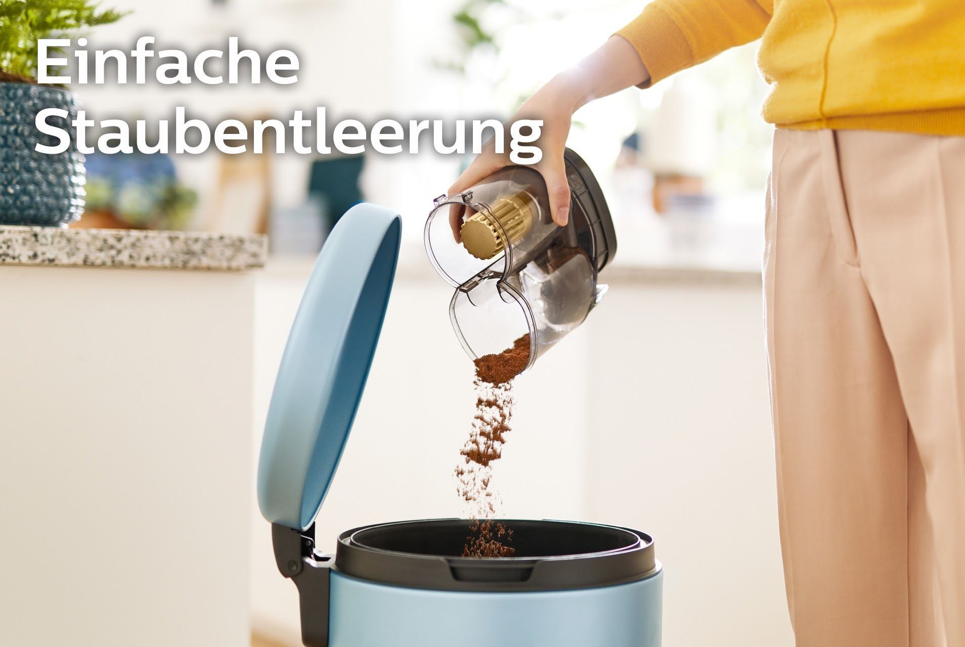 Nass-Trocken-Akkusauger Wischfunktion 80 SpeedPro Minuten Philips 360°-Saugdüse beutellos, und Aqua XC8347/01 Laufzeit, mit Max Plus,