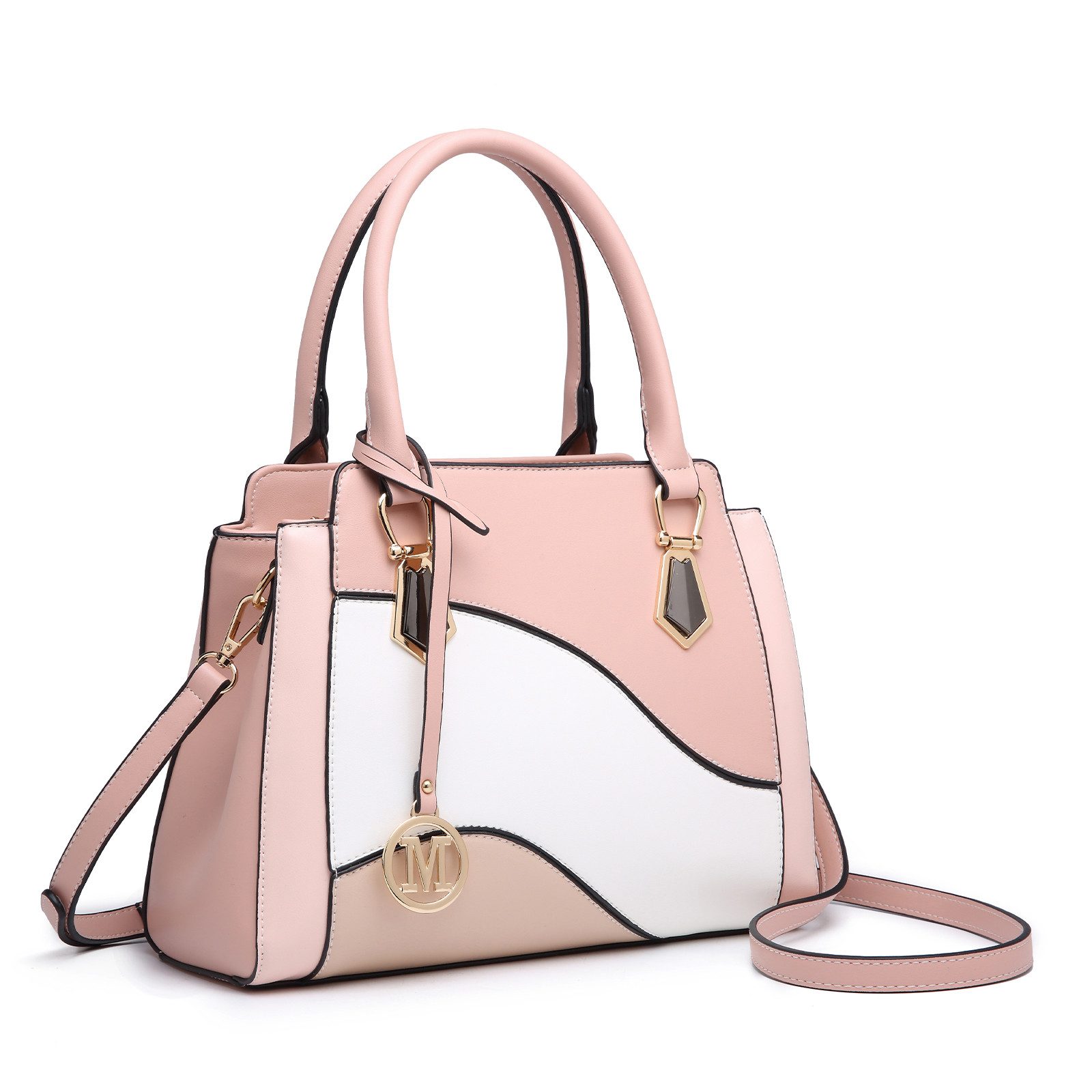 Miss Lulu Handtasche Damen Retro Umhängetasche mit Streifen-Design günstig online kaufen