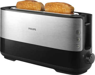 Philips Toaster HD2692/90, 1 langer Schlitz, für 2 Scheiben, 950 W