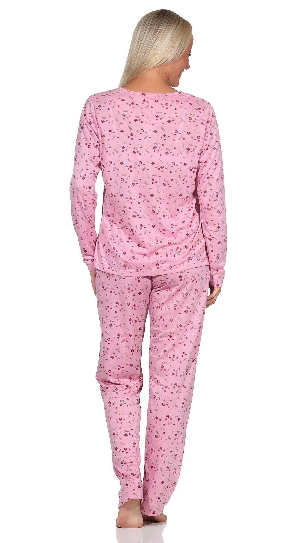 Altrosa (2 Damen Pyjama Pyjama EloModa zweiteiliger 2XL Gr. tlg) langarm Schlafanzug; M XL L