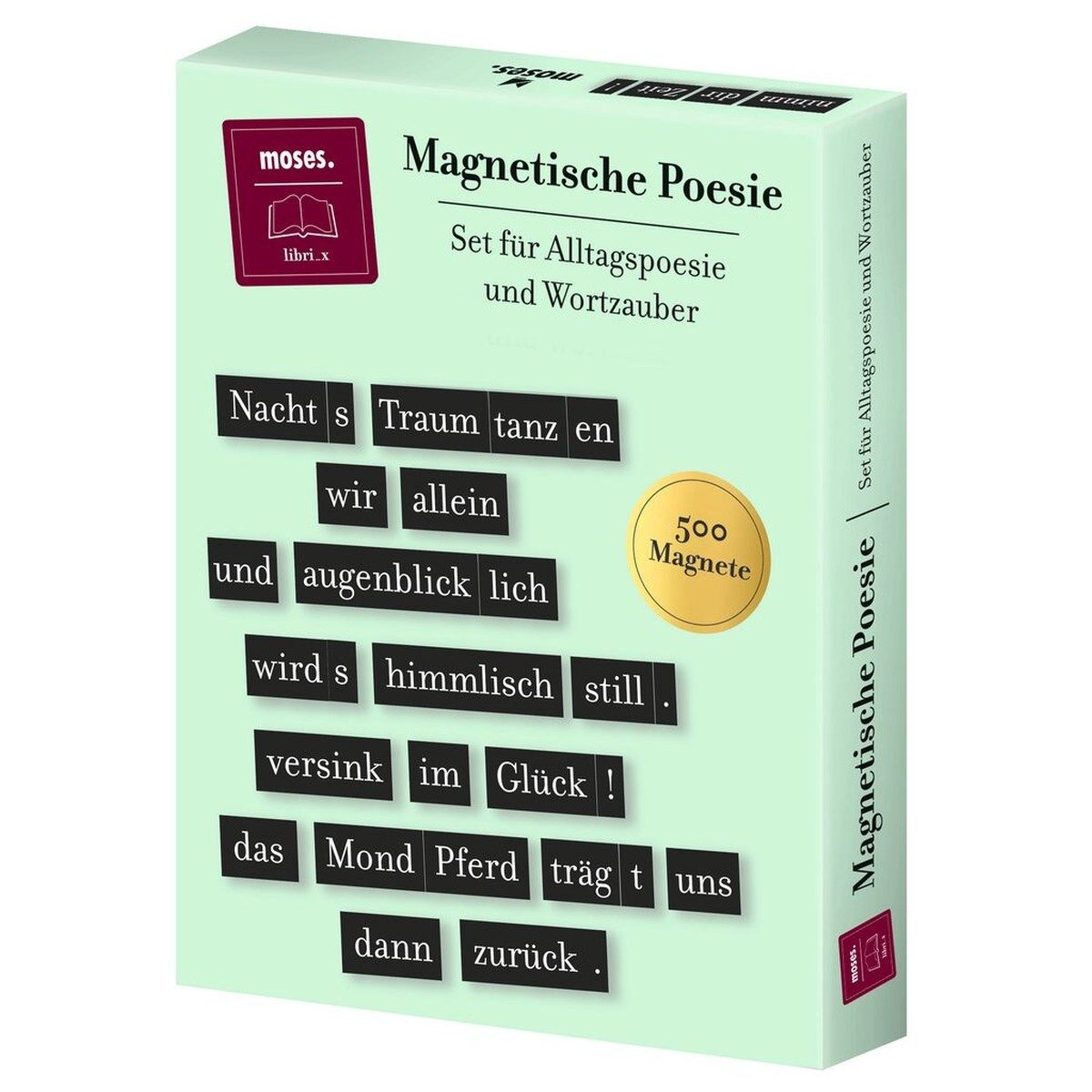 Moses. Verlag Spiel Magnetische Poesie Geschenkbox, 500 Magnete, Wortspiel