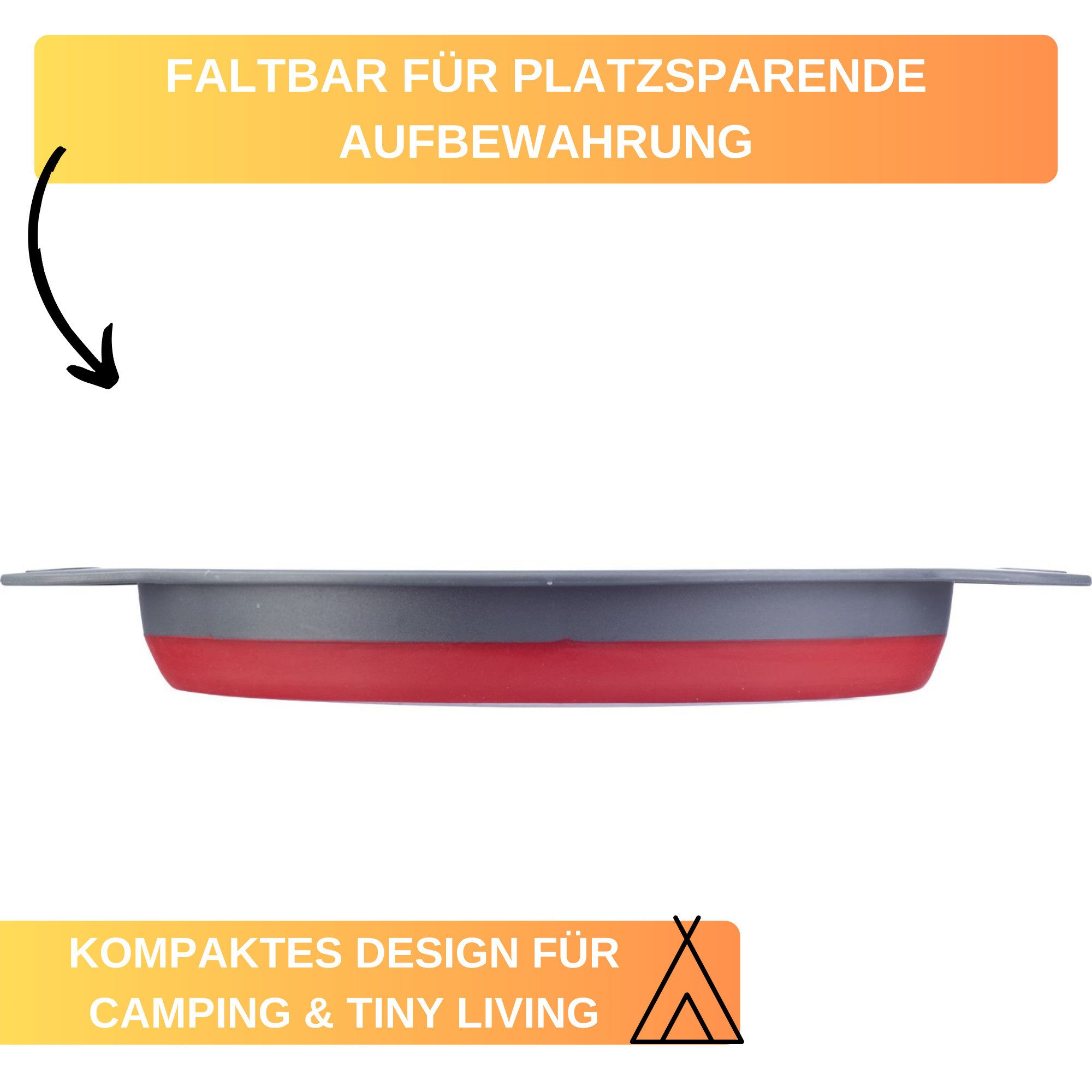 Thiru Seiher faltbar für platzsparende Aufbewahrung - ø innen 18,5 cm, (1-St), bpa-frei