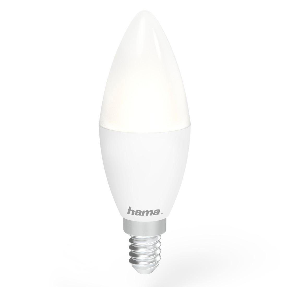 Hama Smarte LED-Leuchte Smarte wechselbar, Warmweiß Hub E14 Kerze Typ ohne LED 5,5W, 6500K LED - 2700K Tageslichtweiß, Glühbirne