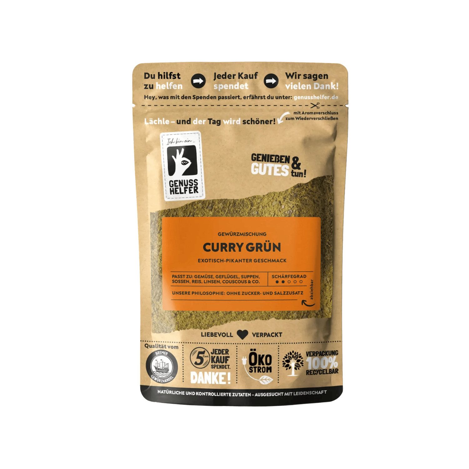 Bremer Gewürzhandel Gewürz Grünes Curry, gemahlen, 80 g