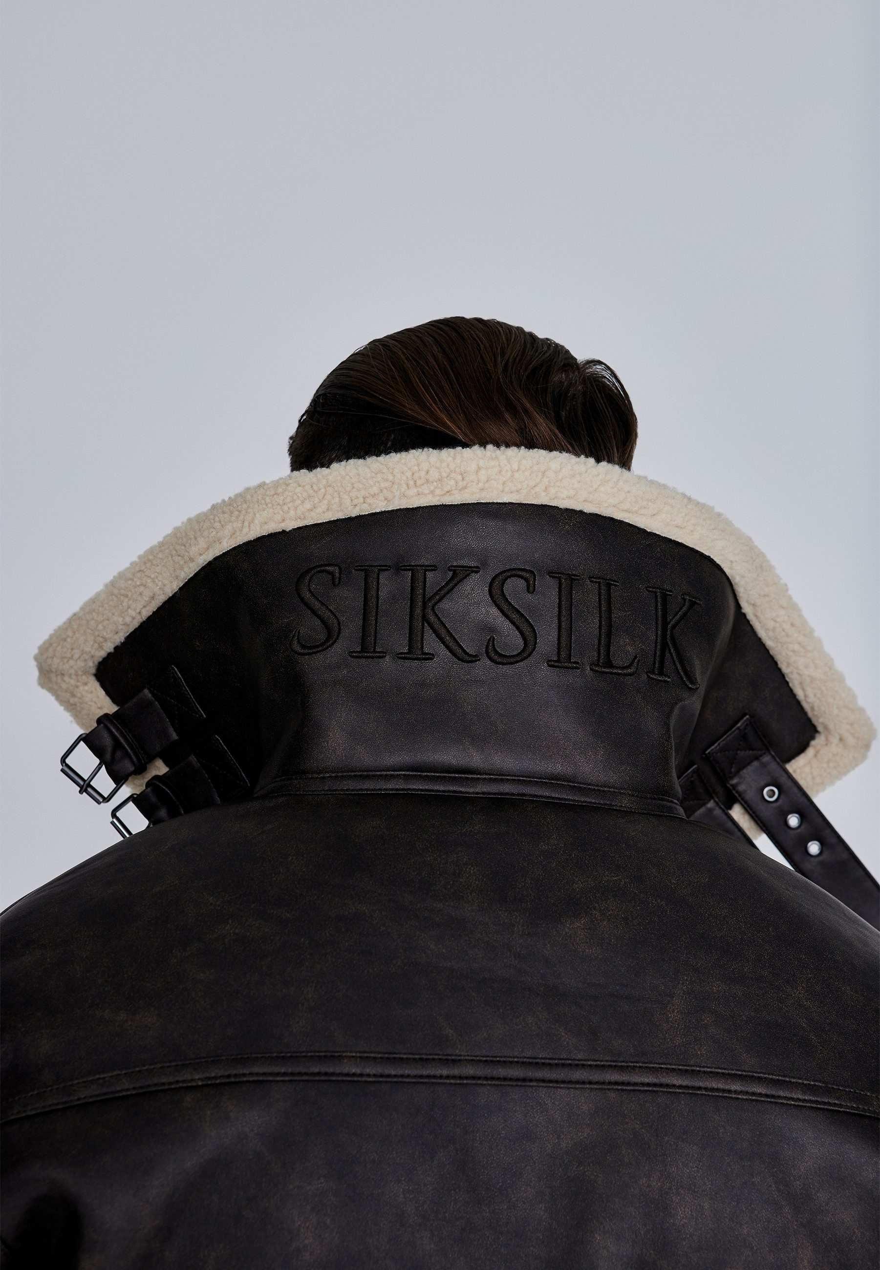 Siksilk Lederimitatjacke SikSilk Herren Fliegerjacke günstig online kaufen