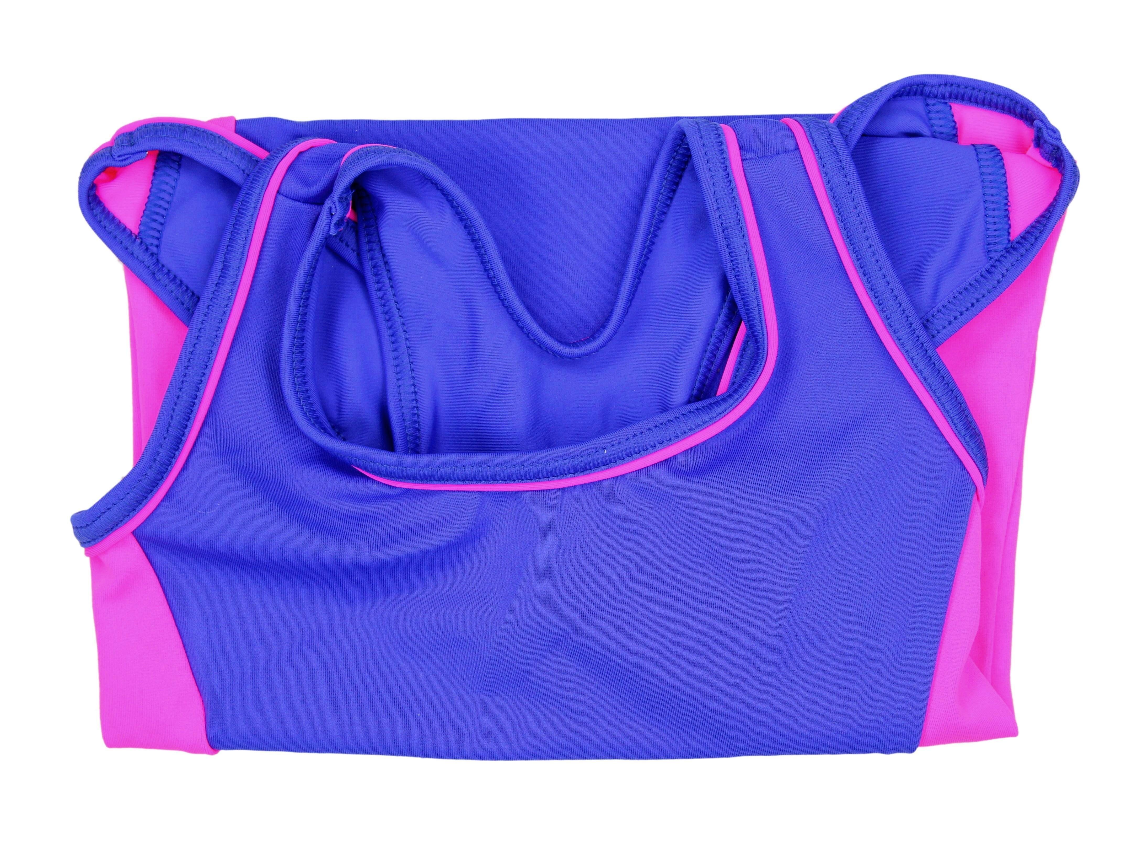 Aquarti Schwimmanzug Aquarti Mädchen Badeanzug / Violett Schwimmanzug mit Pink Racerback Sportlich