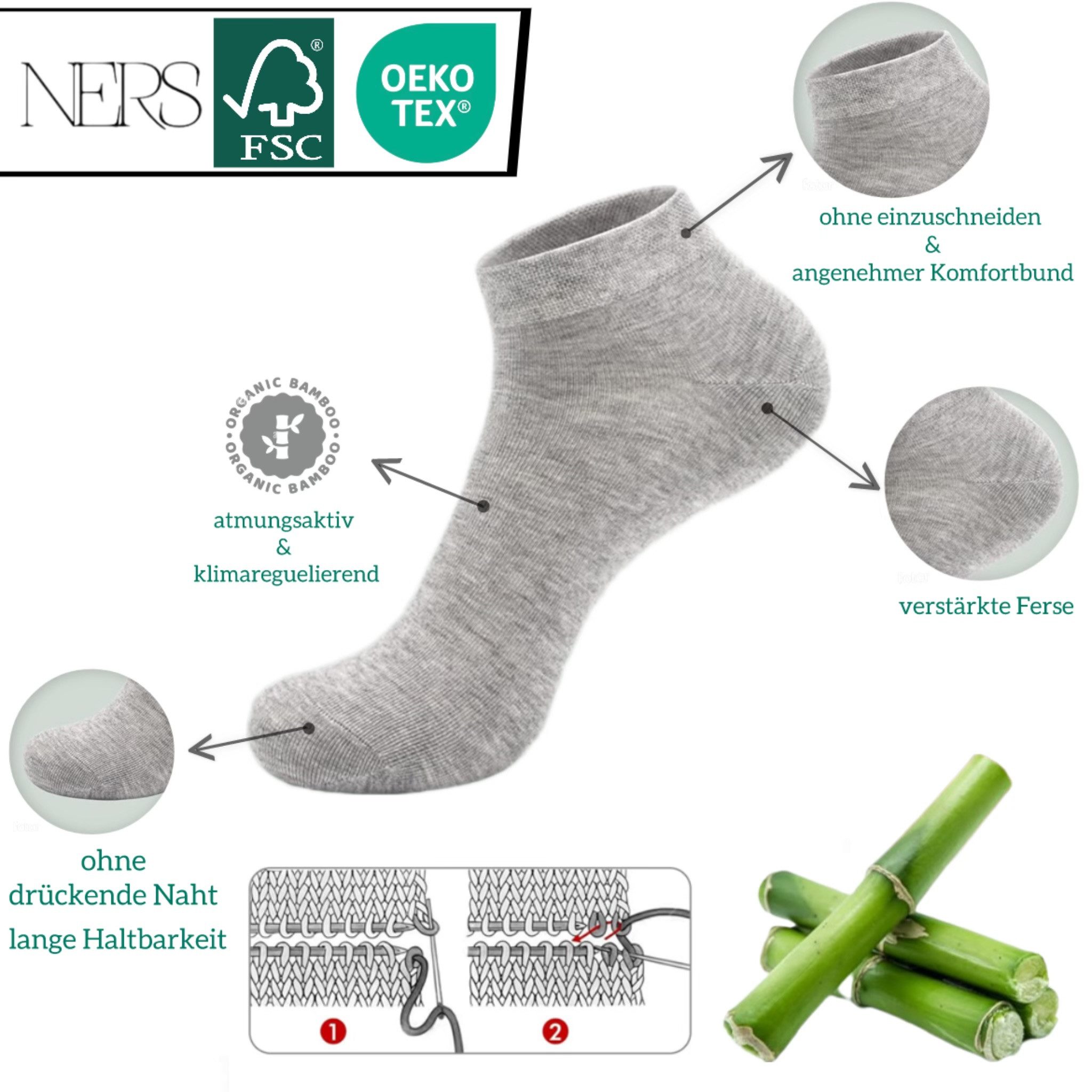 NERS Sneakersocken aus 80% Bambus – günstig online kaufen