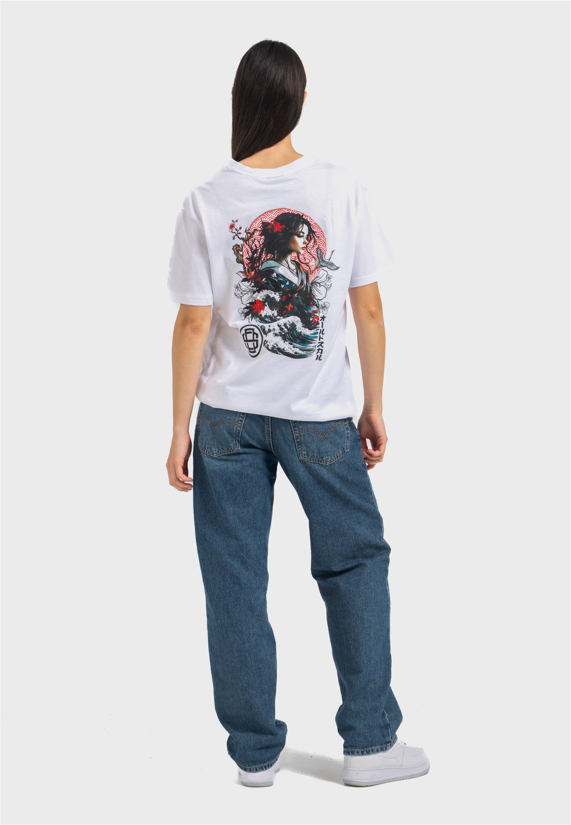 Oldskull T-Shirt Asian Blossom Queen Logo Graphic Traditionelles fernöstliches Motiv