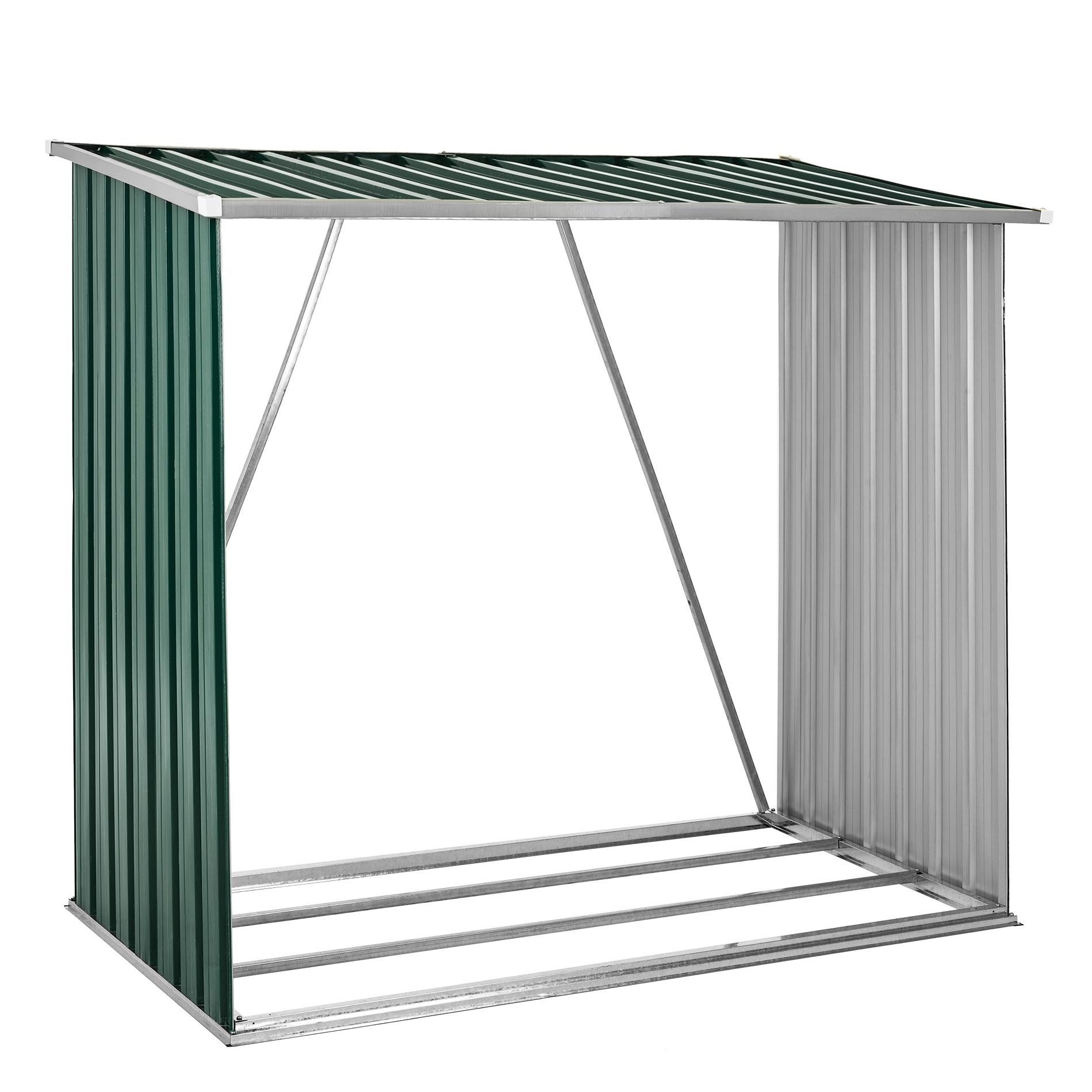 ESTEXO Regal Brennholzunterstand Brennholz Holz Kaminholz Lager Unterstand Metall