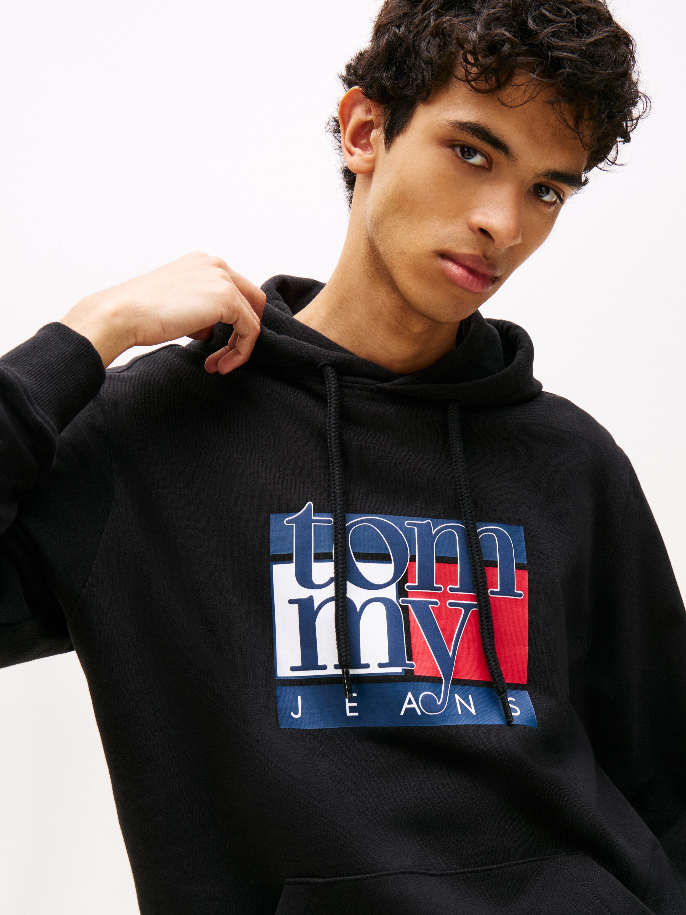 Tommy Jeans Hoodie TJM RWB FLAG Regular Fit, Sweatshirt, mehrfarbiger Print günstig online kaufen