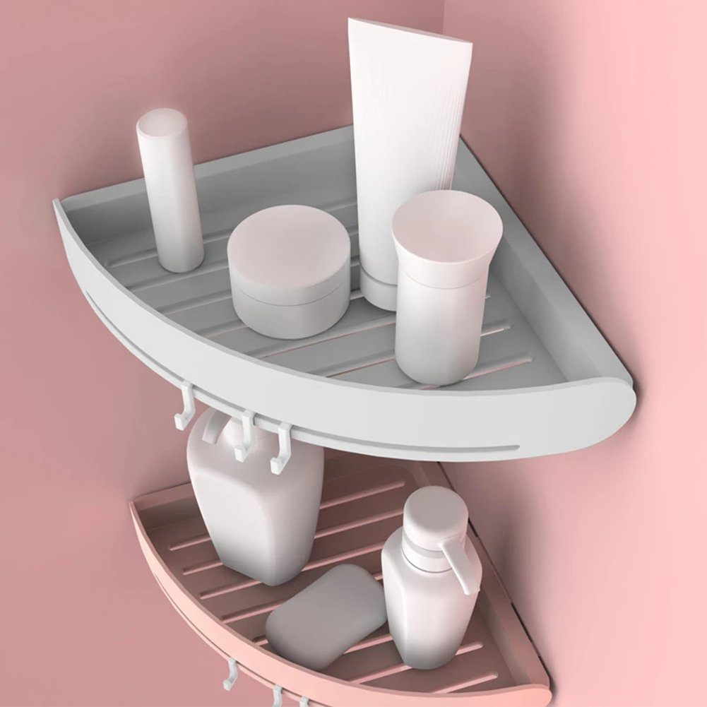 Blusmart pink Haushaltshalter Duschregal Modischer Badezimmer-Ecklagerregal,