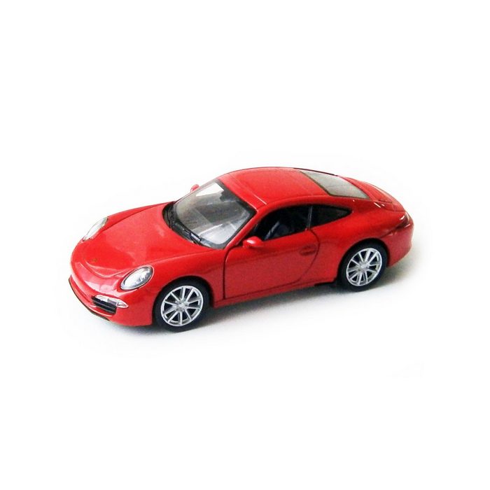 Welly Modellauto PORSCHE 911 (991) Carrera S Modellauto Modell Metall Auto 93 (Rot) Spielzeugauto Kinder Geschenk