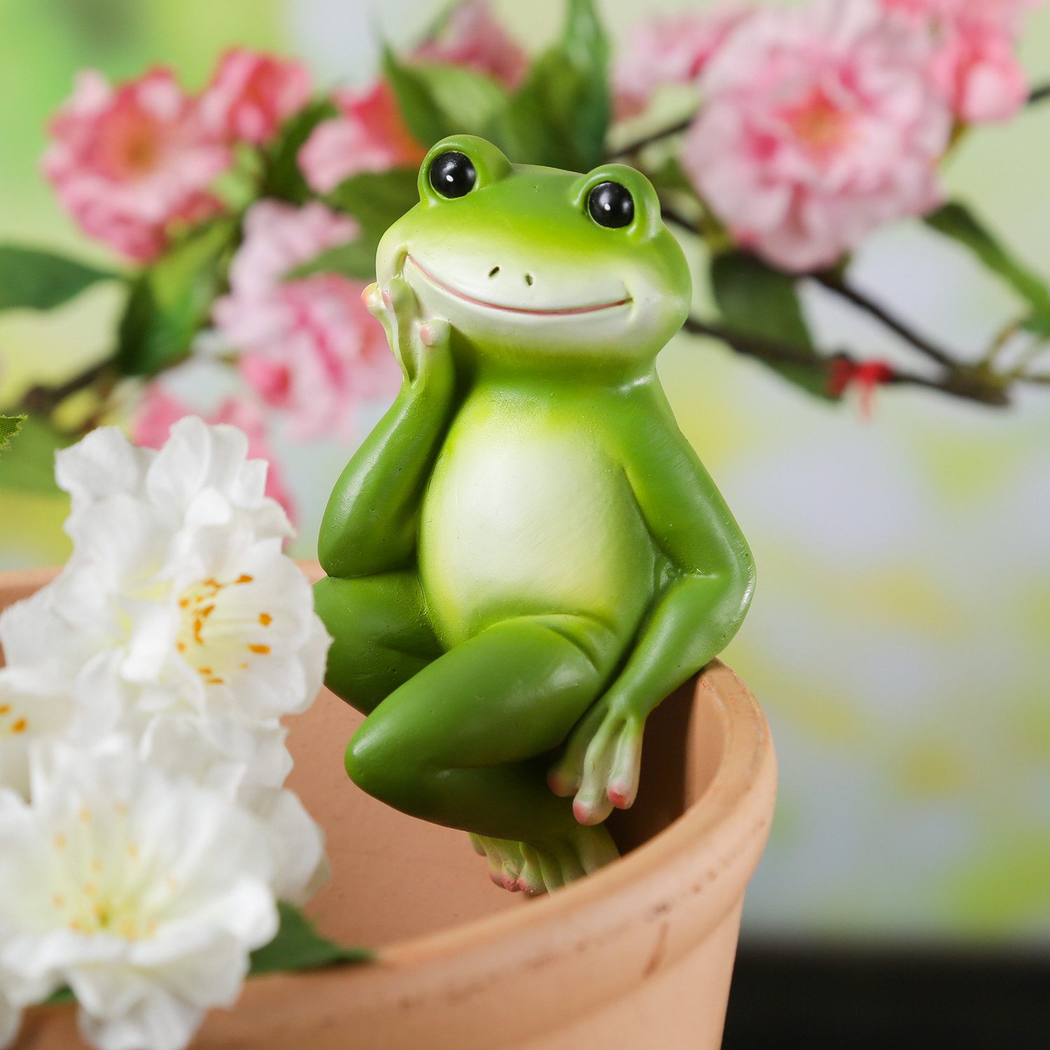 MARELIDA Tierfigur Blumentopfhänger Frosch Dekofigur als Topfhänger Gartenf günstig online kaufen