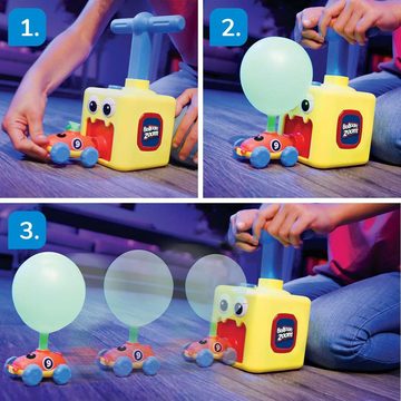 MediaShop Spielzeug-Auto Balloon Zoom, ballonbetriebenes, fahrendes & fliegendes Spielzeugset