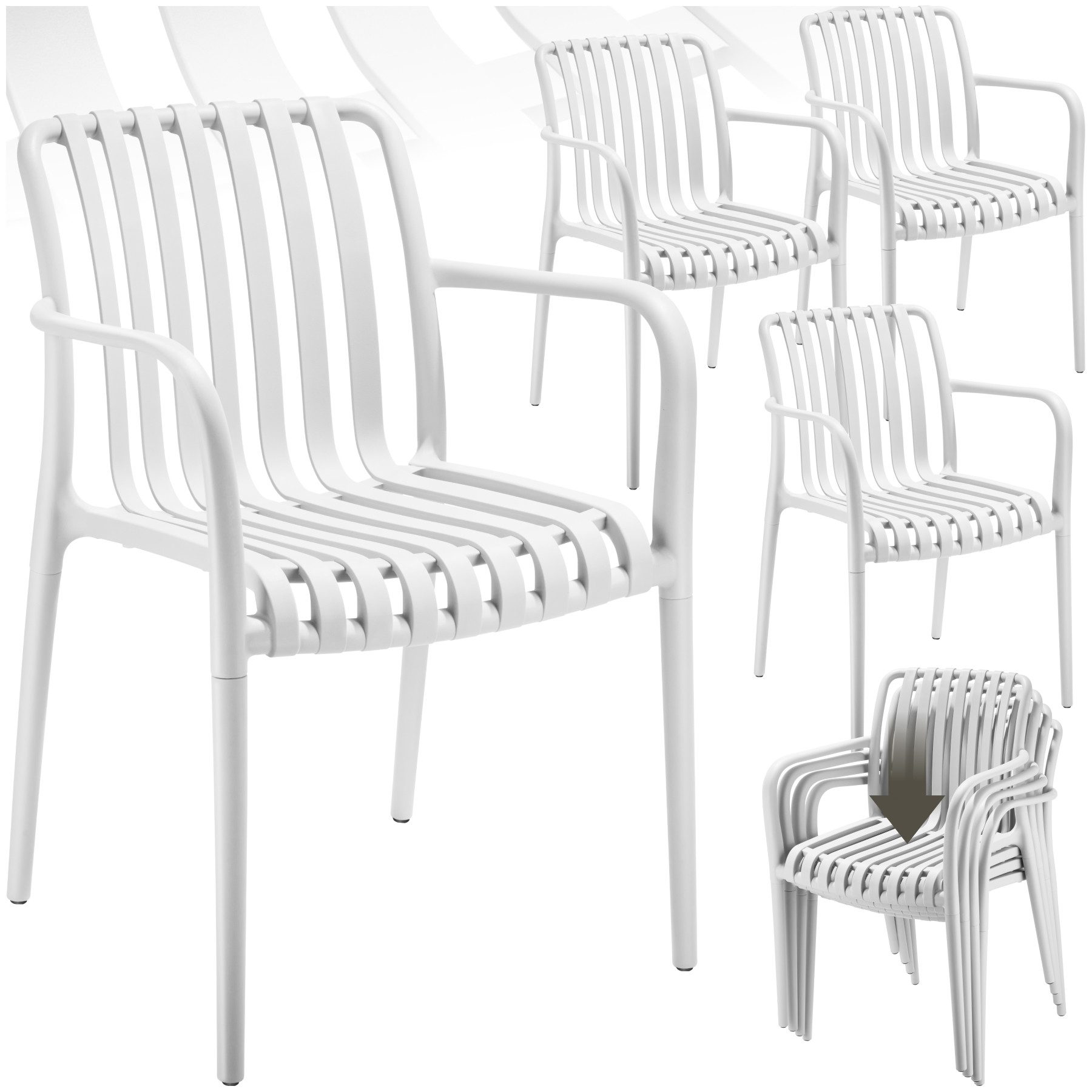 tectake Gartenstuhl Gartenstühle (Set, 4 St), günstig online kaufen